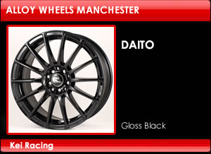 Kei Racing Alloy Wheels Daito Gloss Black