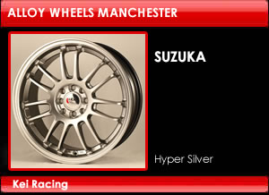 Kei Racing Alloy Wheels Suzuka Hyper Silver