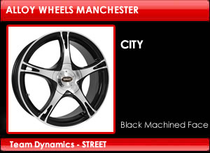 Team Dynamics Alloy Wheels City Black Machined Face