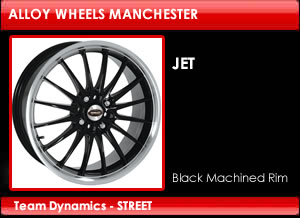 Team Dynamics Alloy Wheels Jet Black machined Rim