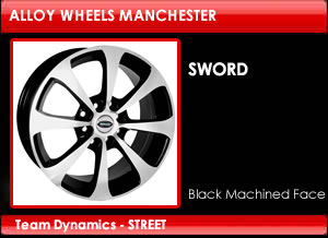 Team Dynamics Alloy Wheels Sword Black Machined face